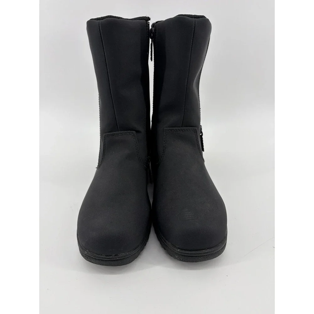 Totes Rosemary High Calf Boots, Black, Waterproof Zipper, Women's Size 8
